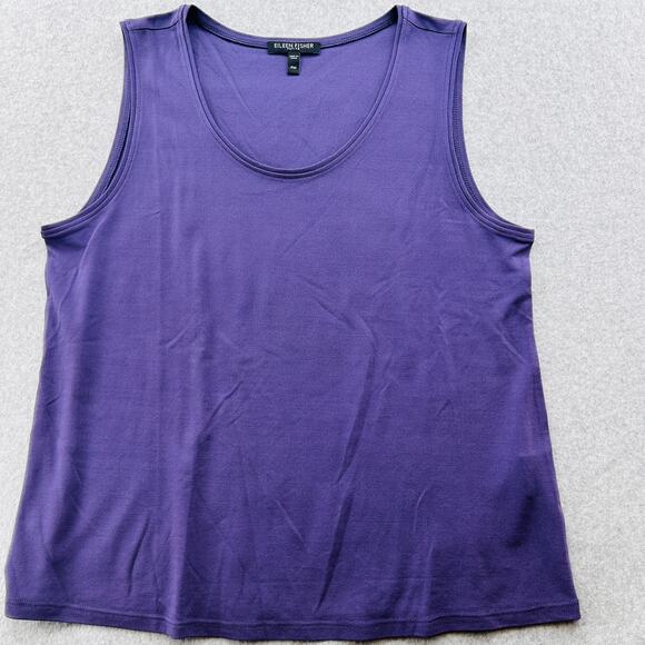 Eileen Fisher Petite Medium Tank Top Bundle Pink Purple Set of 2 - Picture 6 of 11
